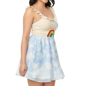 Rainbow Cloud Tank Mini Dress from Unique Vintage super cute Kawaii